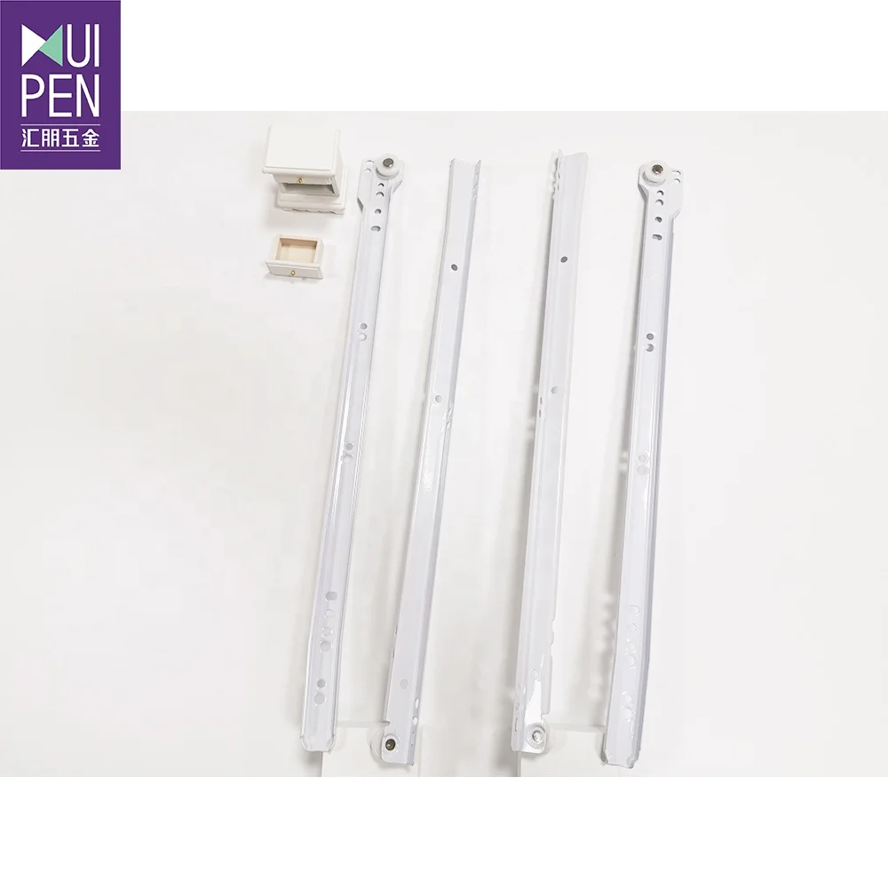 factory price  epoxy powder coating paint  200mm To 600mm Full Extension  Soft Close Telescopic Drawer runner