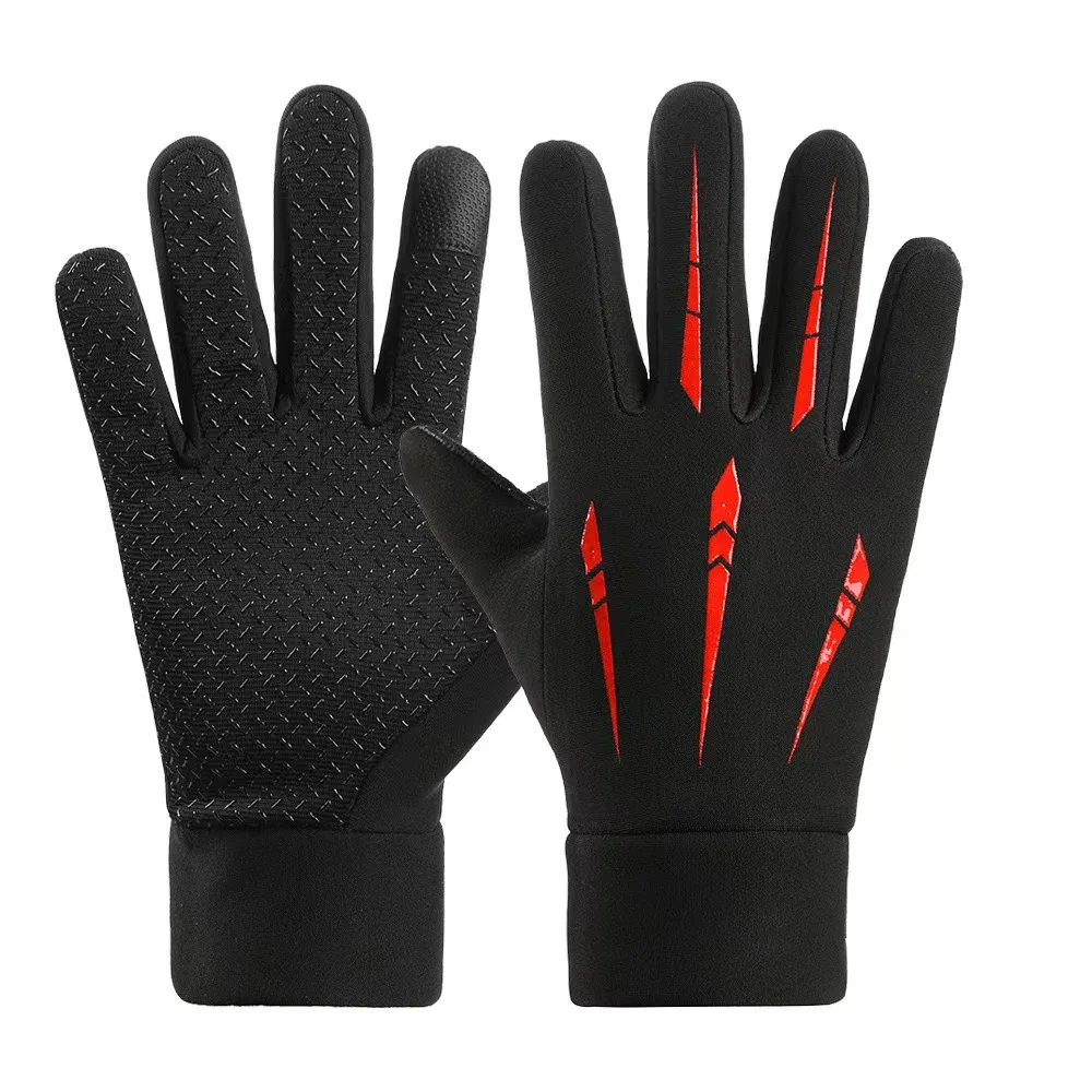 Windproof and waterproof motorcycle winter cold resistant riding full finger gloves