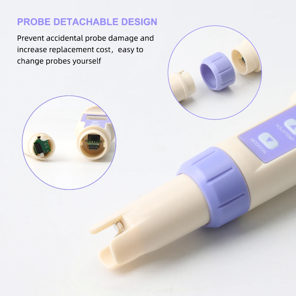 PH pen tester for water 3 in 1 aquarium ph meter PH/ORP/TEMP water quality tester for swimming pool
