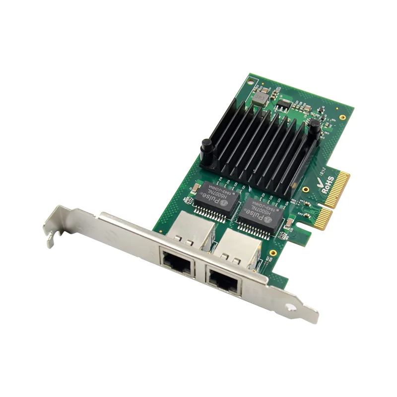 Factory Supplier New Brand Custom I350 AM2 Chipset 2 RJ45 Port 1G Network Adapter Card