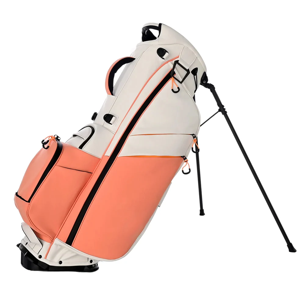 PRIMUS GOLF Wholesale Luxury golf stand bag leather customized 6/14 way ghost vessel jones stitch lightweight golf bag