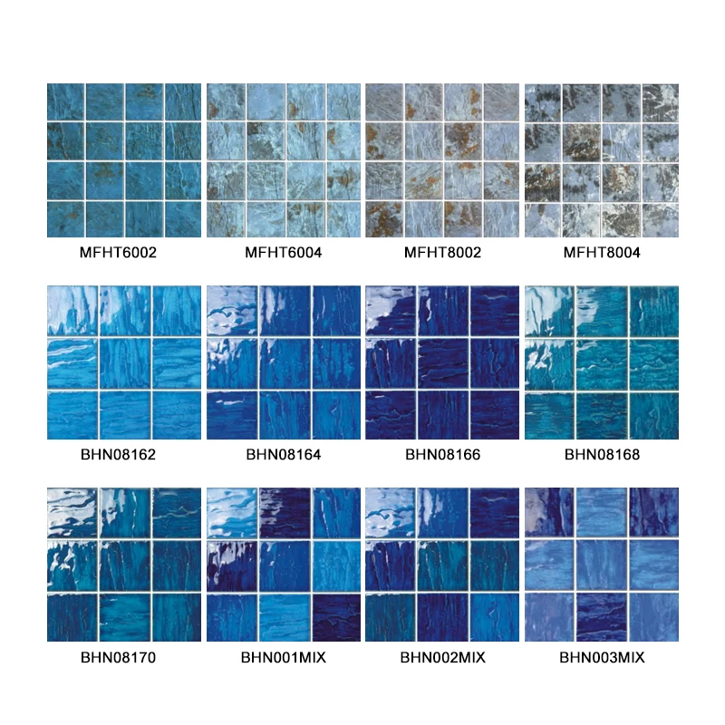 Mosaic Manufacturer Bathroom Wall Mosaics Backsplash Blue Pool Tiles Mosaics Blue Porcelain pool small tiles