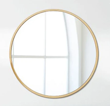 custom round decorative wall hanging mirror Iron framed mirror for bathroom hotel  salon bathroom mirror miroir spiegel espejo