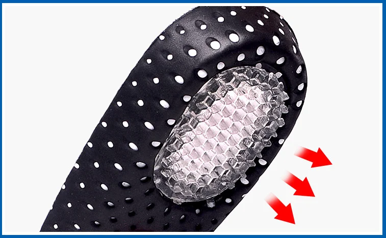 Men Women Sports Shoes Insoles Height Increasing Orthotic Insoles Shock Absorption Silicone Gel Shoe Insert.