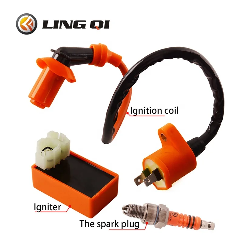 LING QI Accessories  Ignition Coil, Spark Plug Suitable For ATV, Pedal Motorcycle.125-150cc GY6 Motorcycle Ignition Coil