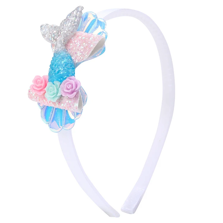 Shenglan Little Flower Headband Kids Cute Cartoon Headbands Sequins Seashell Headdress Party Beach Vacation Flower Headband