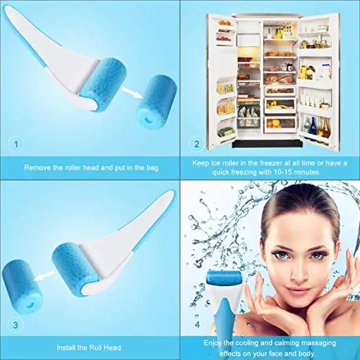 Skin Care Beauty Tool ice roller stainless steel face massage roller for eye treatment