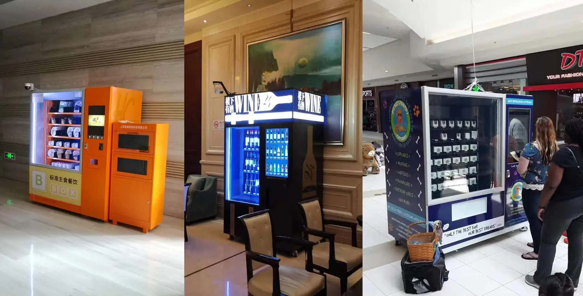 Toy mini mart vending machine for shopping mall avoid touch with advertising function no-touch purchase