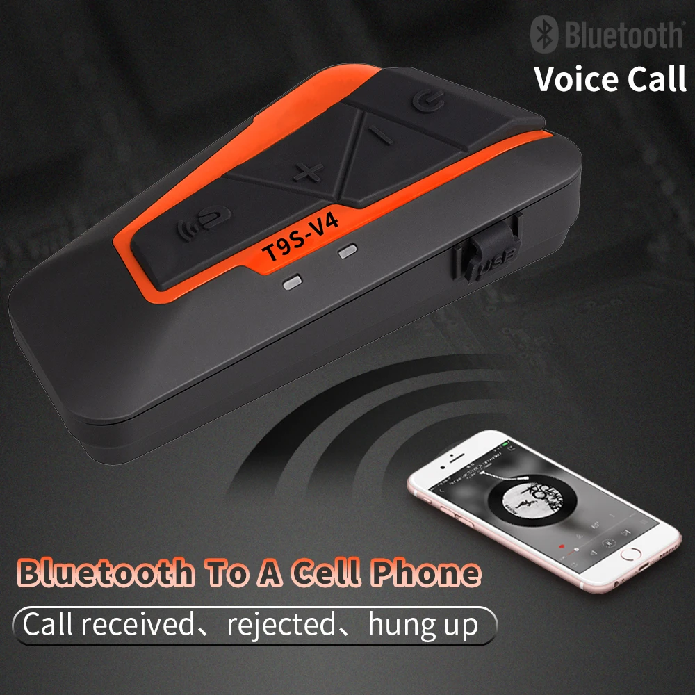 2022 Noise Conceling Intercom Motorcycle Helmet Bluetooth Intercomunicador Motocicleta Motorcycle Intercom