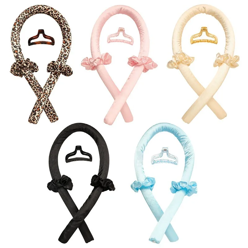 2022 New Hair Accessories No Heat Headband Lazy Curling Wand Foam Sponge Curling Iron Big Wave Heatless Hair Curler