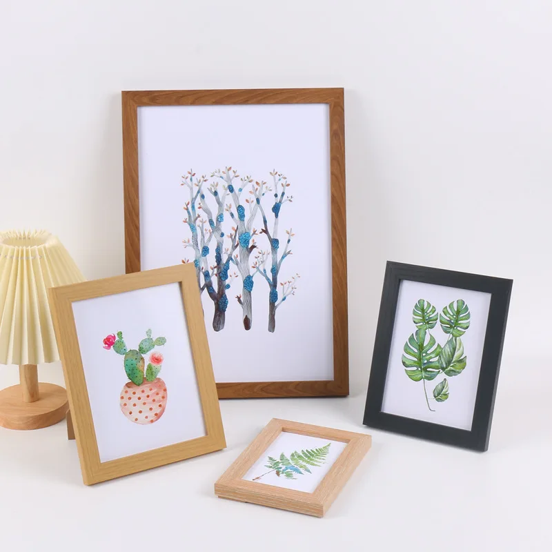 Factory Direct Wholesale Modern Style Multicolour Wooden Poster Picture Square Frames For Home Decor