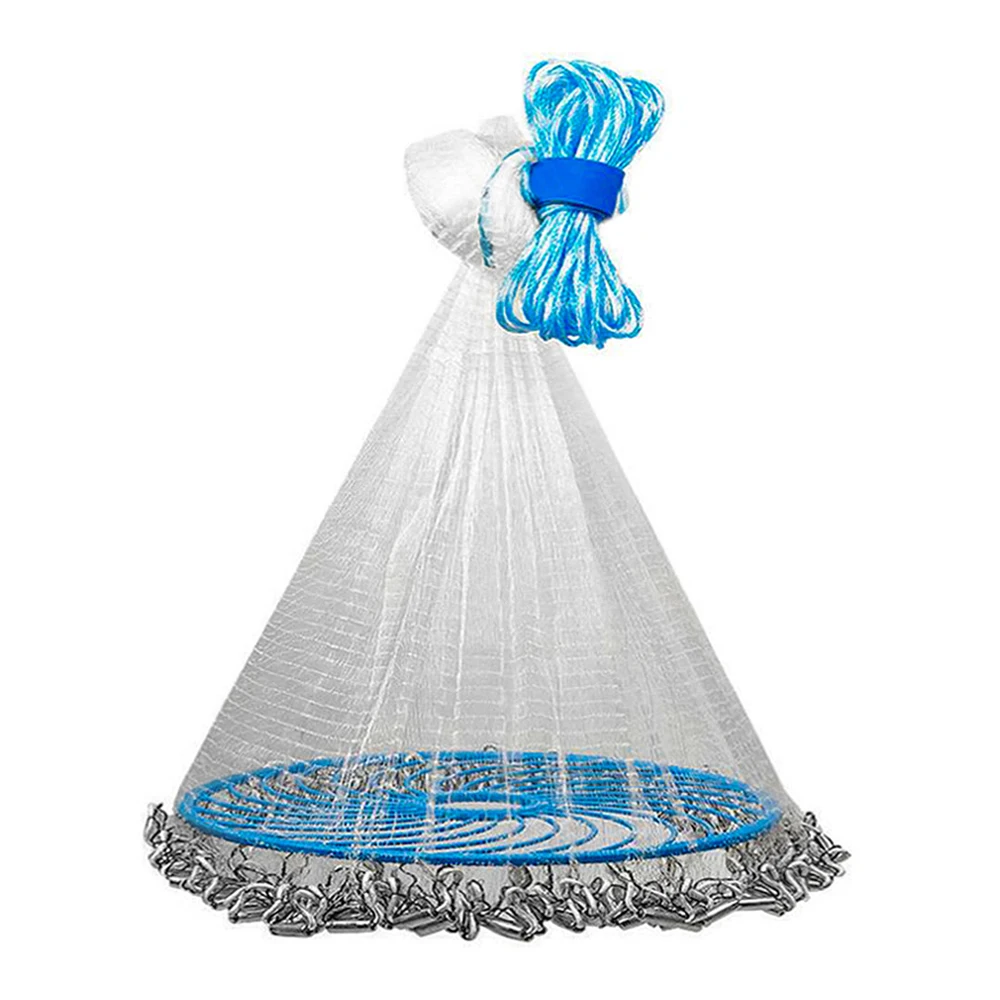 Baiyuheng Fish Hand Trow Nylon Monofilament Aluminum Ring Cast Swivel Extension Handle Throwing Fishing Net