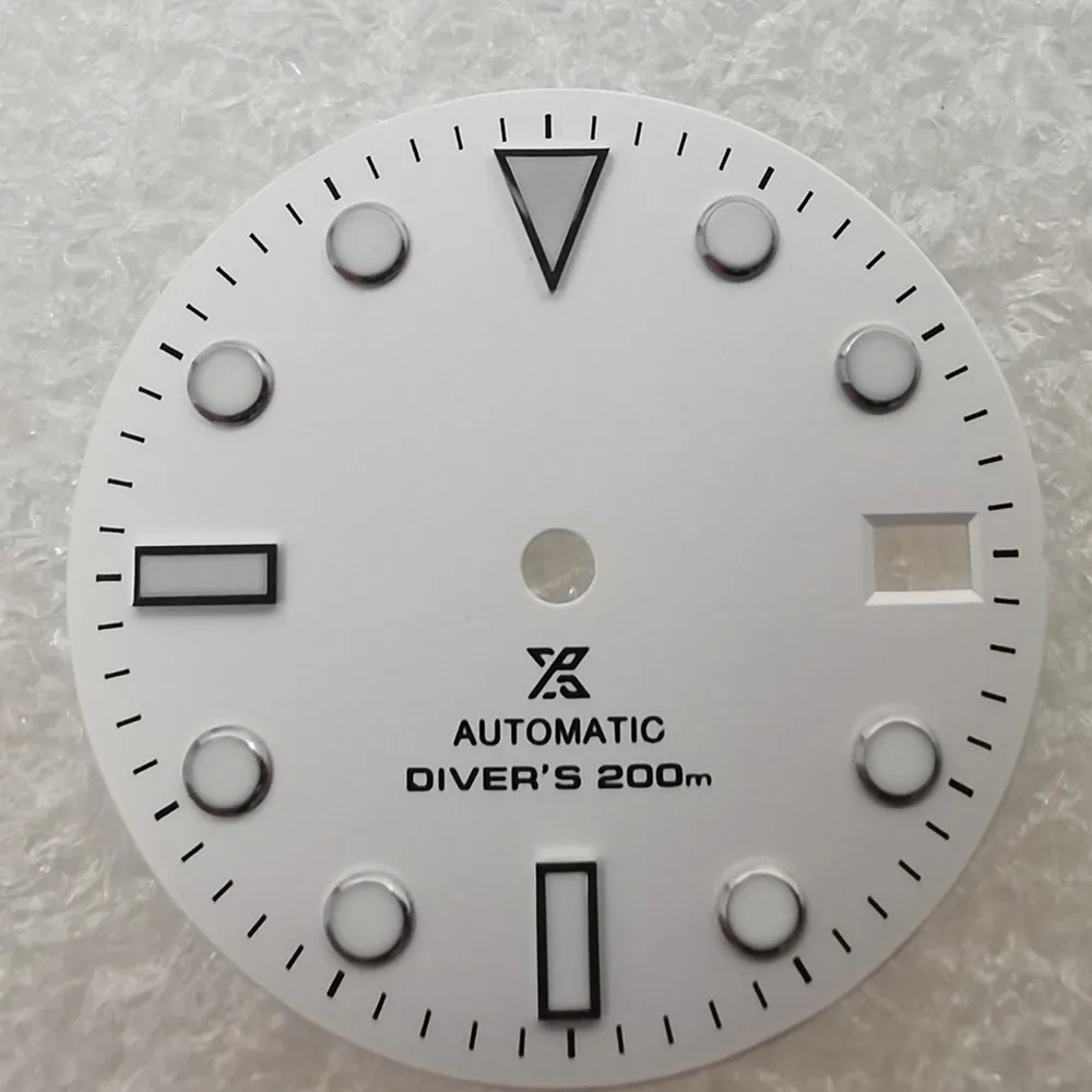 SKX007 Style Watch parts custom watch face fit nh35 movement 8215 luminous 28.5mm Luminous watch dial