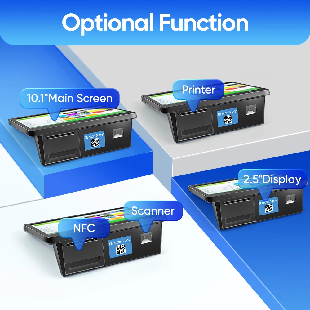 FYJ F2-T10 Restaurant Ordering System Pos Software 10.1' Touch display Android 11 Caisse Enregistreuse Billing Machine