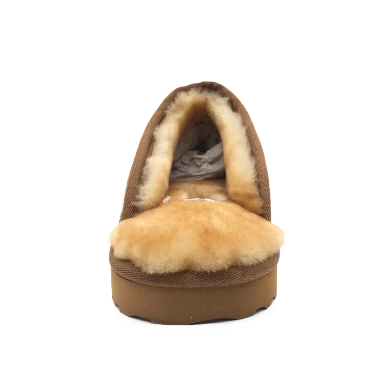 Footwear Factory Luxuriously Warm Soft Comfortable Australian Shearling Bedroom Slippers for Men