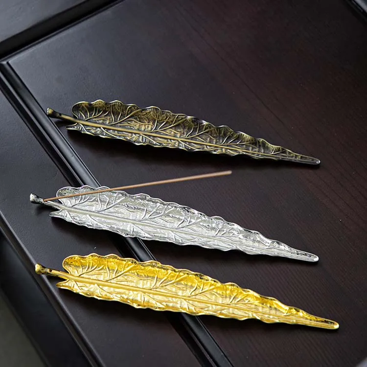 Incense Stick Holder Alloy Leaf Snails Line Incense Metal Crafts Sandalwood Coil Home Decoration