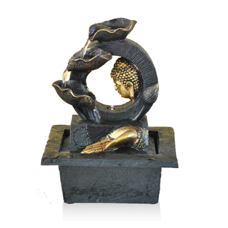 
2021 Chinese buddha tabletop water fountain indoor buddha fountains 