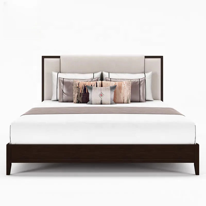 Dark Color Hotel Furniture Dubai Hotel Furniture Sample Wood Bedroom Furniture for Hotel