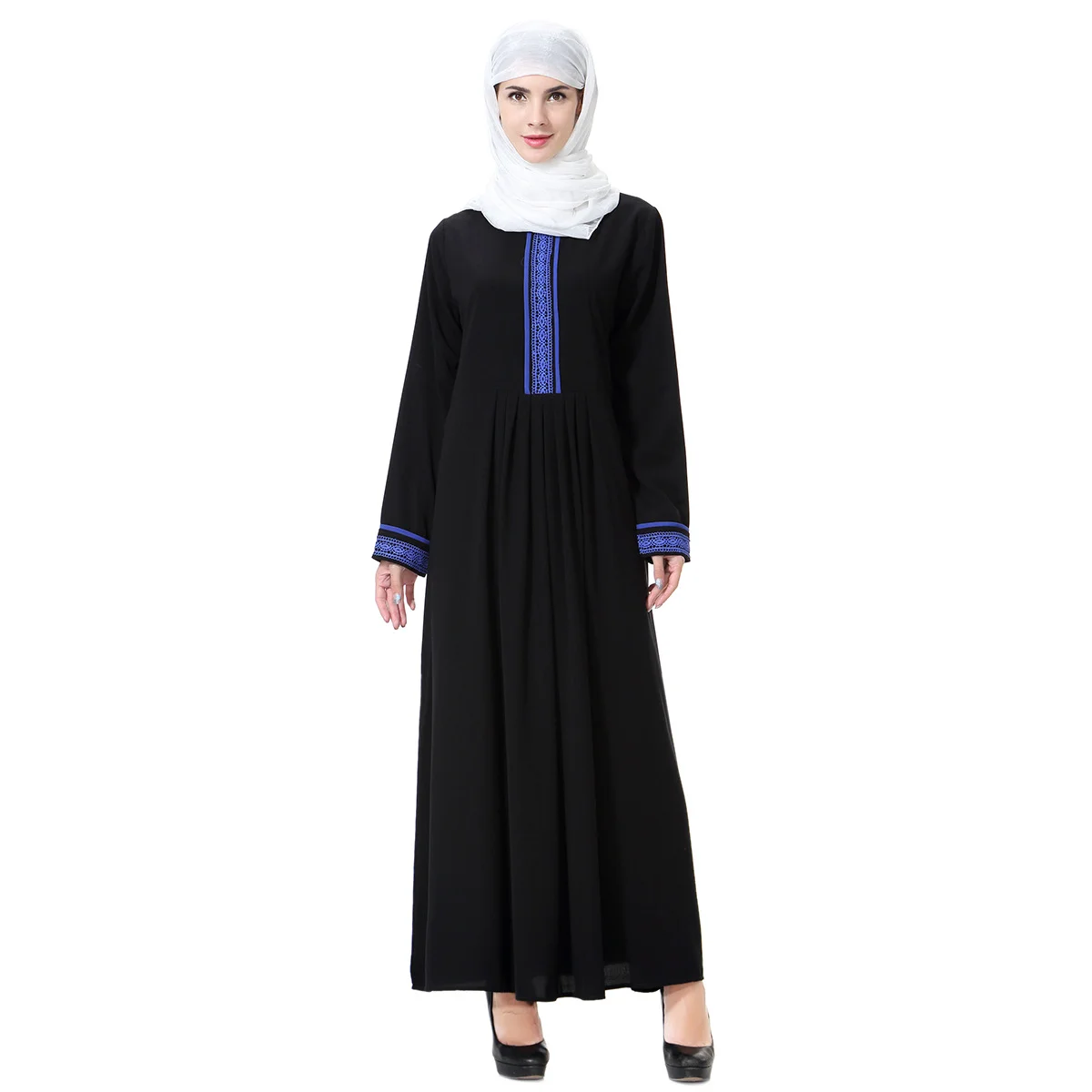 traditional muslim clothing abaya dubai black nida modest evening dress