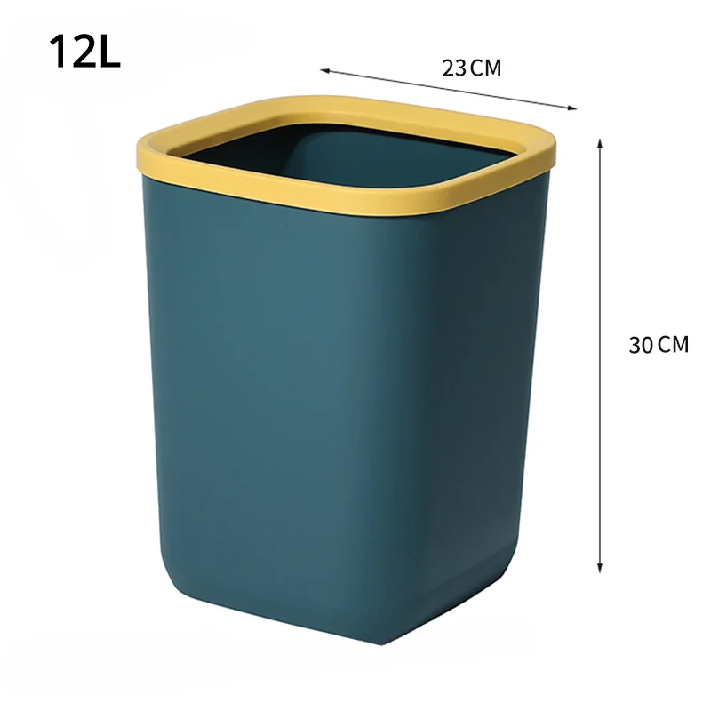Large Thickened Garbage Bin Household Pressure Ring Garbage Bin Creative Bathroom Kitchen Living Room Uncovered Garbage Bin