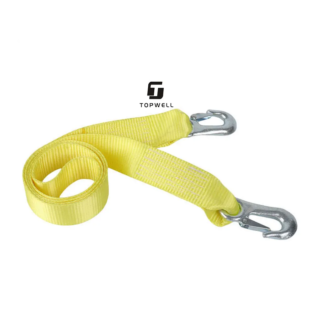 OEM Custom Car Tensioning Belts Tow Rope Vehicle Tool Traction Hauling Emergency Kit Lashing Strap Rope Portable