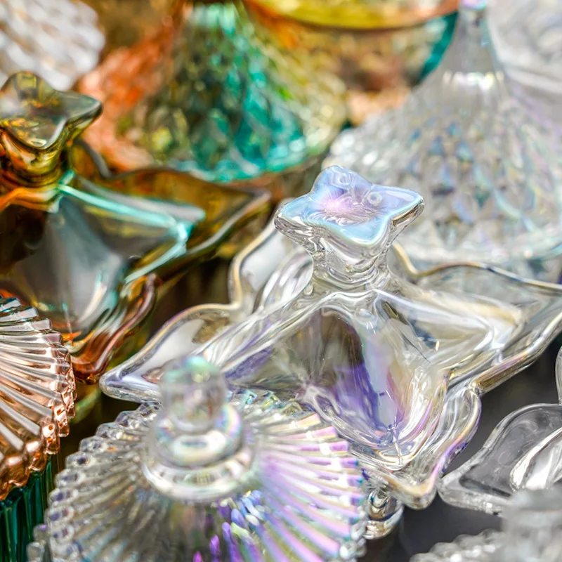 16 Design Rainbow Glaze Nail Cup Acrylic Powder Monomer Liquid Crystal Glass Dappen Dish Lid Bowl Cup