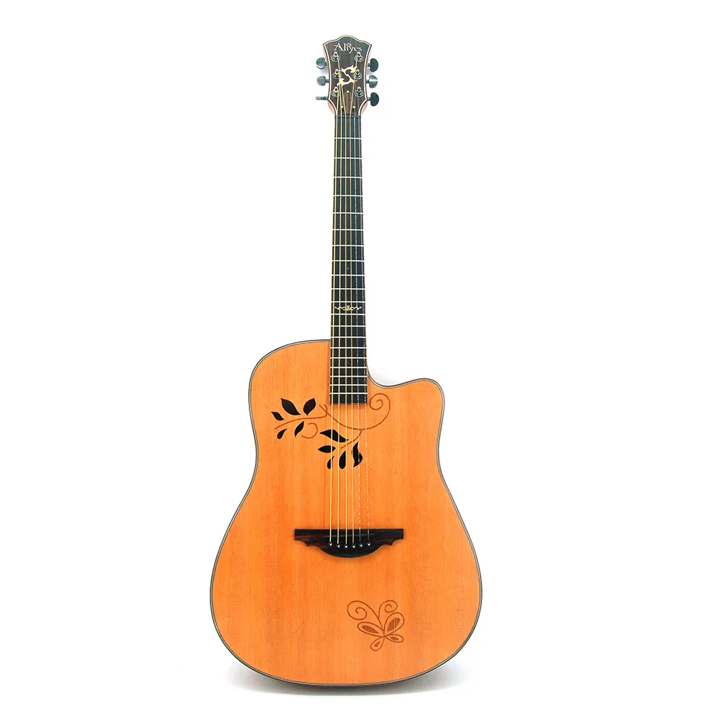 Низкострунная однотонная Акустическая гитара sitka top 41 дюйм jumbo