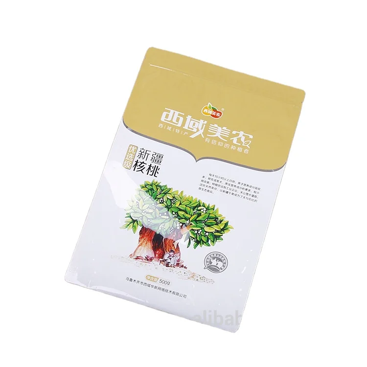 Hot Seal 3 Side Seal Salt Packaging flat Pouch snack bag reusable