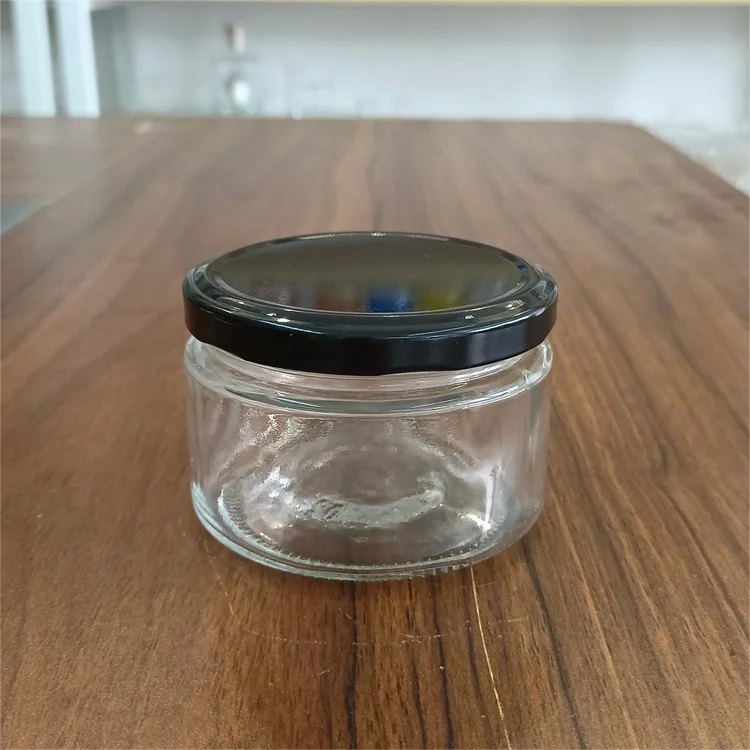 Custom Design Short Wide Mouth Cylindrical 7oz 200 ml Glass Jars For Food With Twist Off 82mm Lid