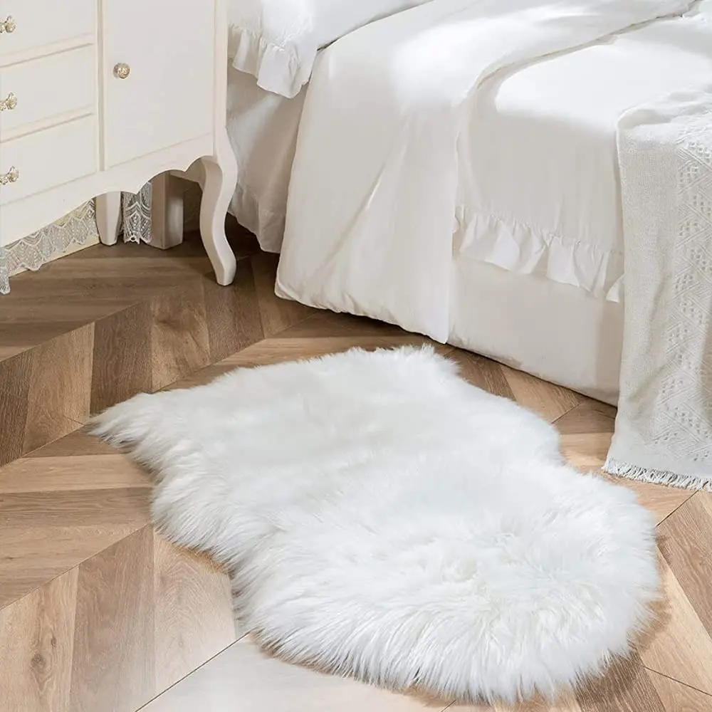 China factory wholesale decorative Bedroom Fluffy Rug long faux fur Area Rugs Shaggy carpets For Livingroom