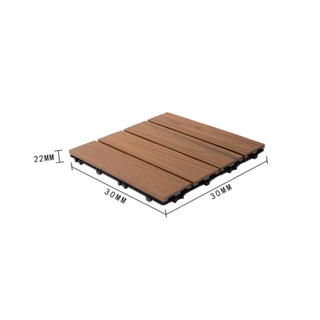 Non-slip Wood Composite Decking Tiles Wood Deck Tiles Cheap Interlocking Outdoor Deck Tiles
