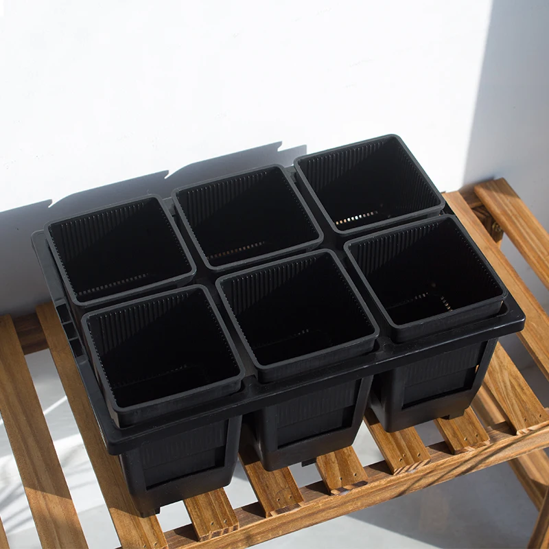 
Window Planter Box High Waist Succulent Cups with Drainage Tray 