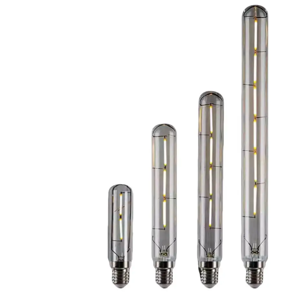 E14 Edison LED Long Tube Light AC220V 2700K 4000K 6000K Vintage Filament Lights T30 Tubular Bulb for Wall sconces Pendant