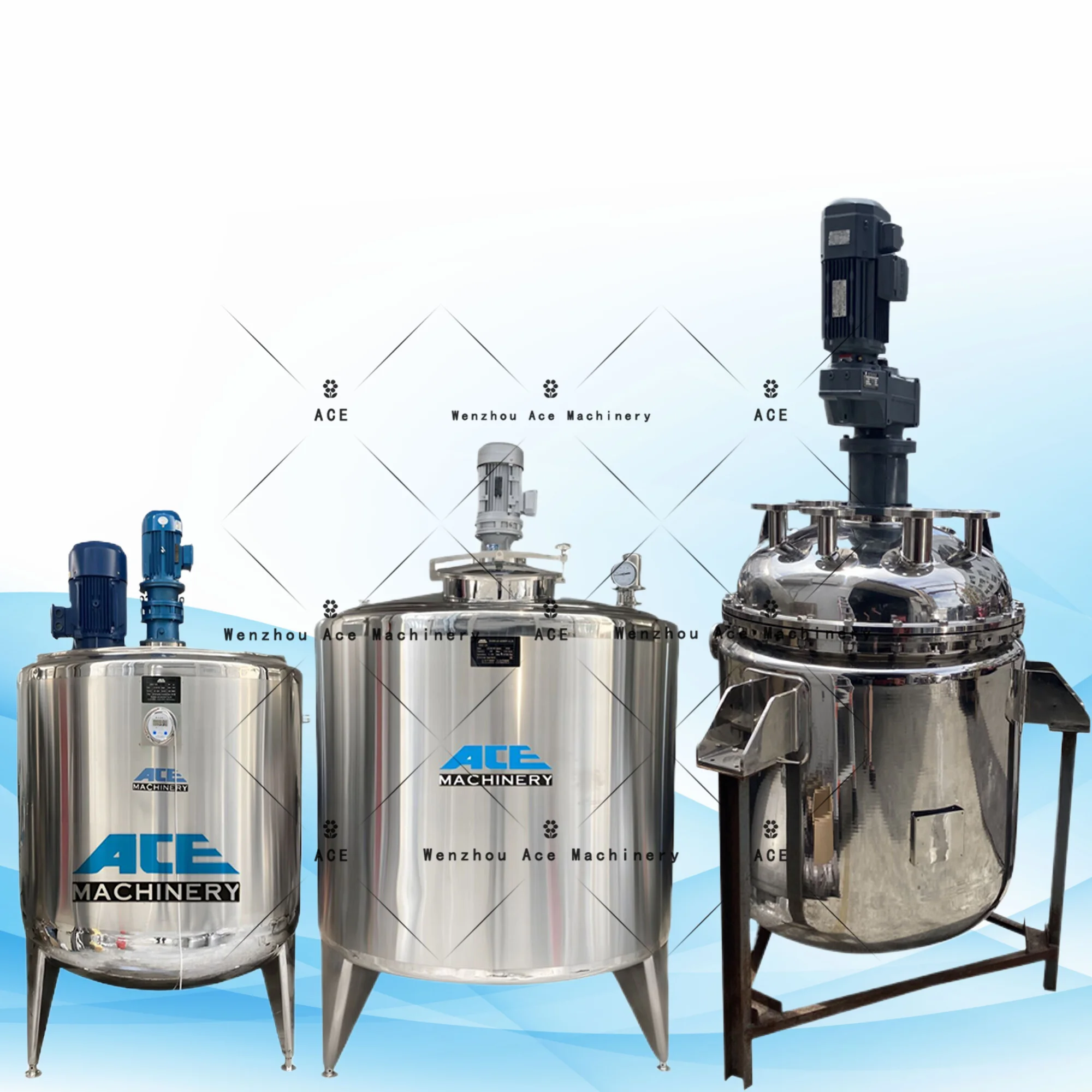 Aindustrial Carbomer Oil Cream Mixer With Lifting Homogenizer And High Shear Emulsifying Capability