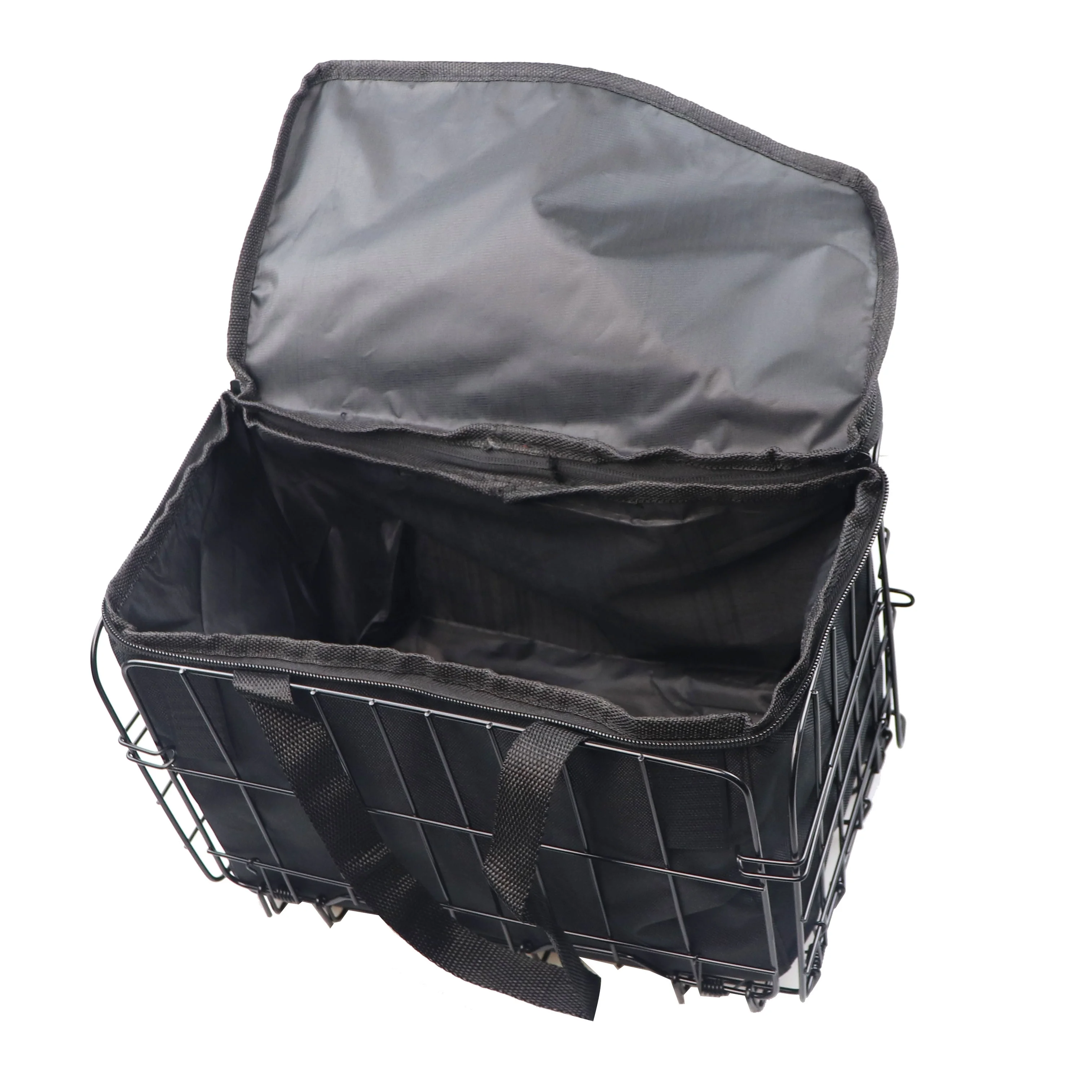 Wholesale Bicycle Detachable Folding Wire Mesh Hanging Bike Basket Mountain Bike Cargo Rack