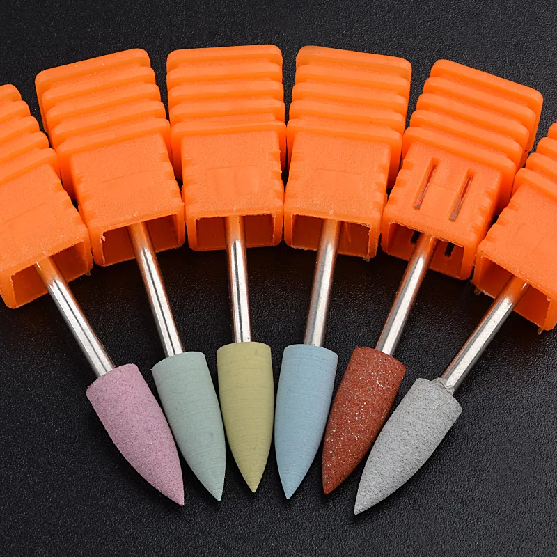 Nail Art Silicone Nail Drill Bit  Electric Grinding Machine Rubber Grinding Head Polishing Nail Removal Polishing
