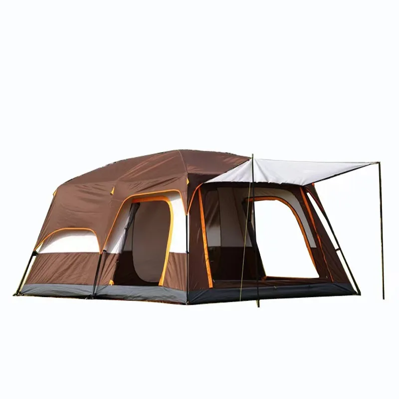 Super size waterproof and insect resistant two-bedroom one-room family holiday beach travel tent 4-6/6-8/8-12 people tent