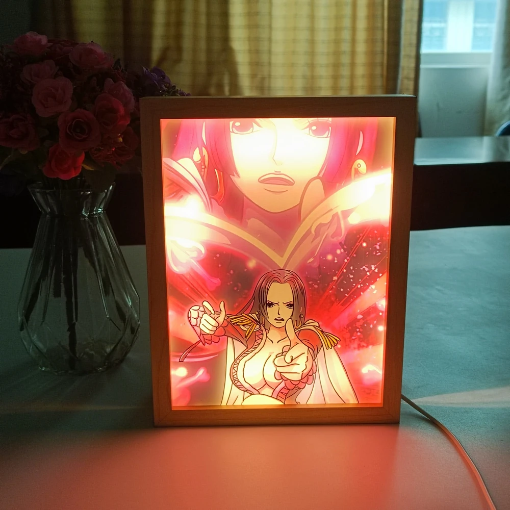 Wood Photo Frame LED Night Light Home Decoration Creative USB Hanging Picture Solid Christmas Bedroom Small Silicone 60 Modern