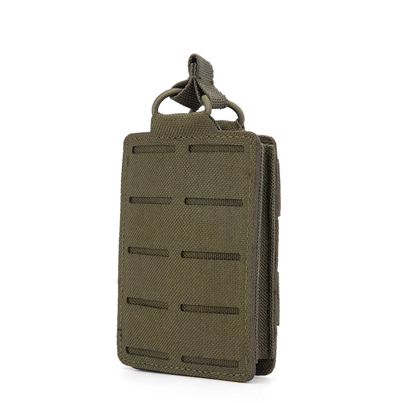 Laser Cut Black Tactical Slingle Mag Pouch Molle Tactical Magazine Pouch for Single 5.56 mm Mags