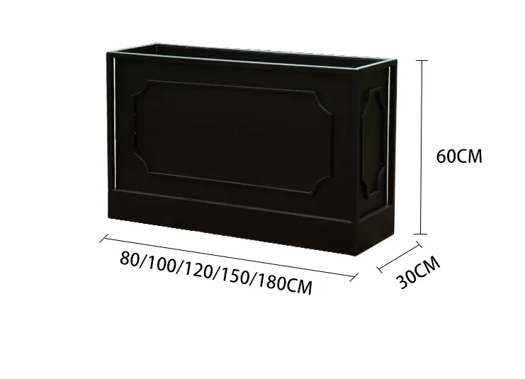 Outdoor Large Planter Box Rectangle Metal Planters Hotel Garden