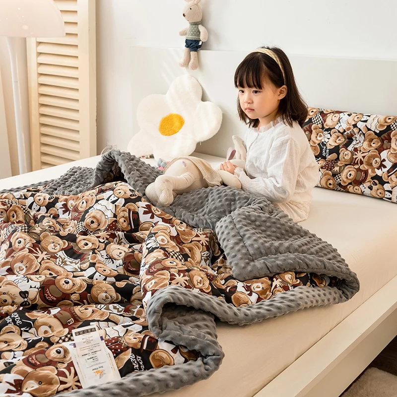 Customized Luxury Printed Knitted Super Soft Sublimation Mink Cotton Throw Puppy Blankets