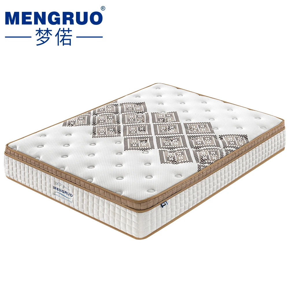 Hot-Selling 8 / 10 / 15 / 20 Inch Extra Soft Deluxe Memory Foam Euro Pillow Top Pocket Spring Coil Mattress Queen Size