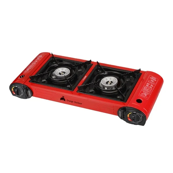 CE approved Japanese wok 2 burners camp gas stove