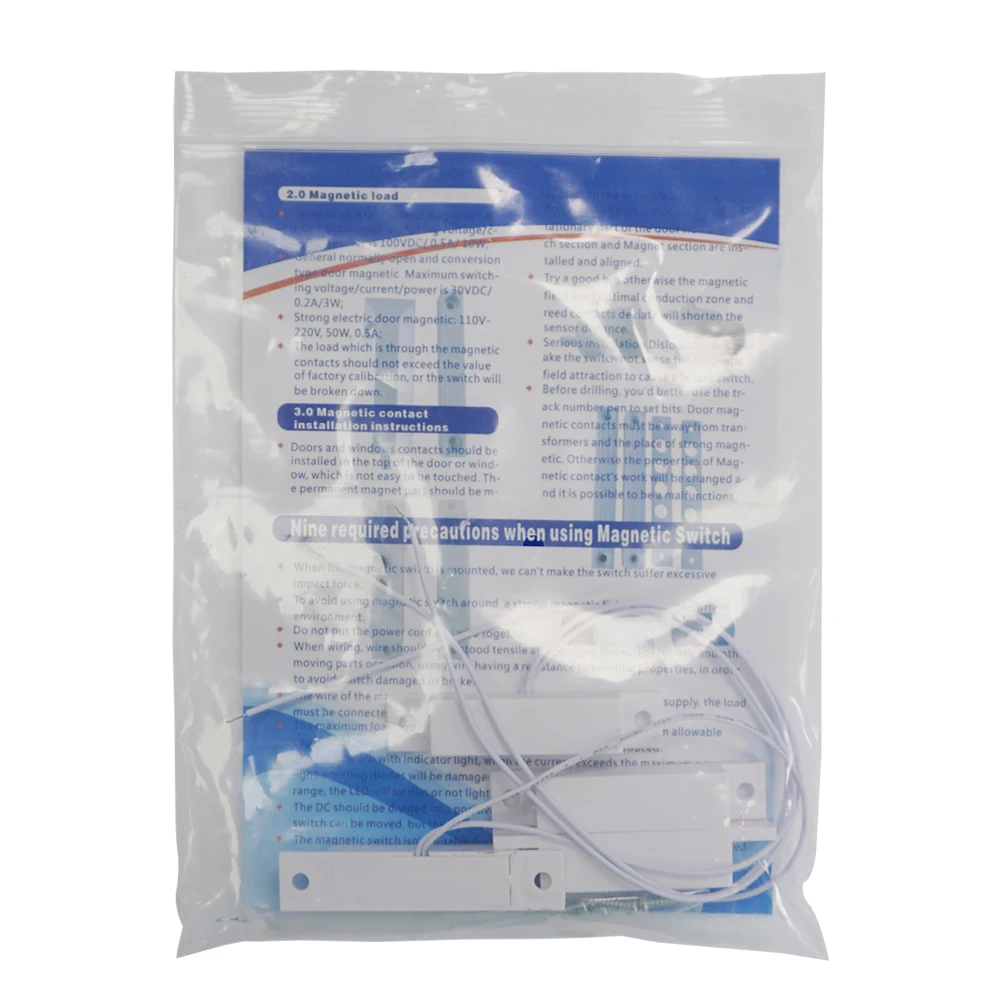 White/Brown color Wired NC surface mounted Magnetic Alarm Window Door Contact Sensor Detector Reed Switch