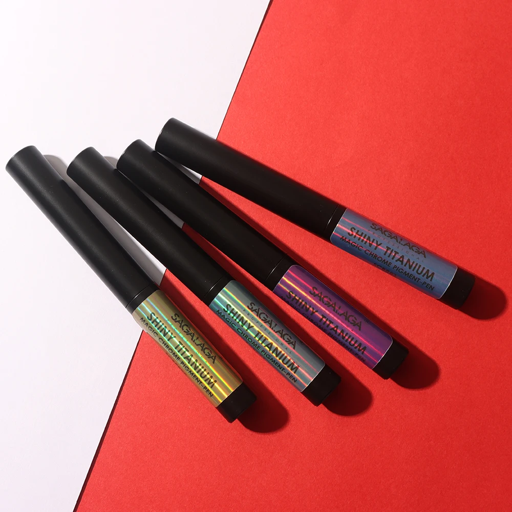 Private Label Aurora Mermaid Nail Pigment Chrome Powder  Metallic Nail Bulk Pigment Powder Dust Colors Chrome Pens