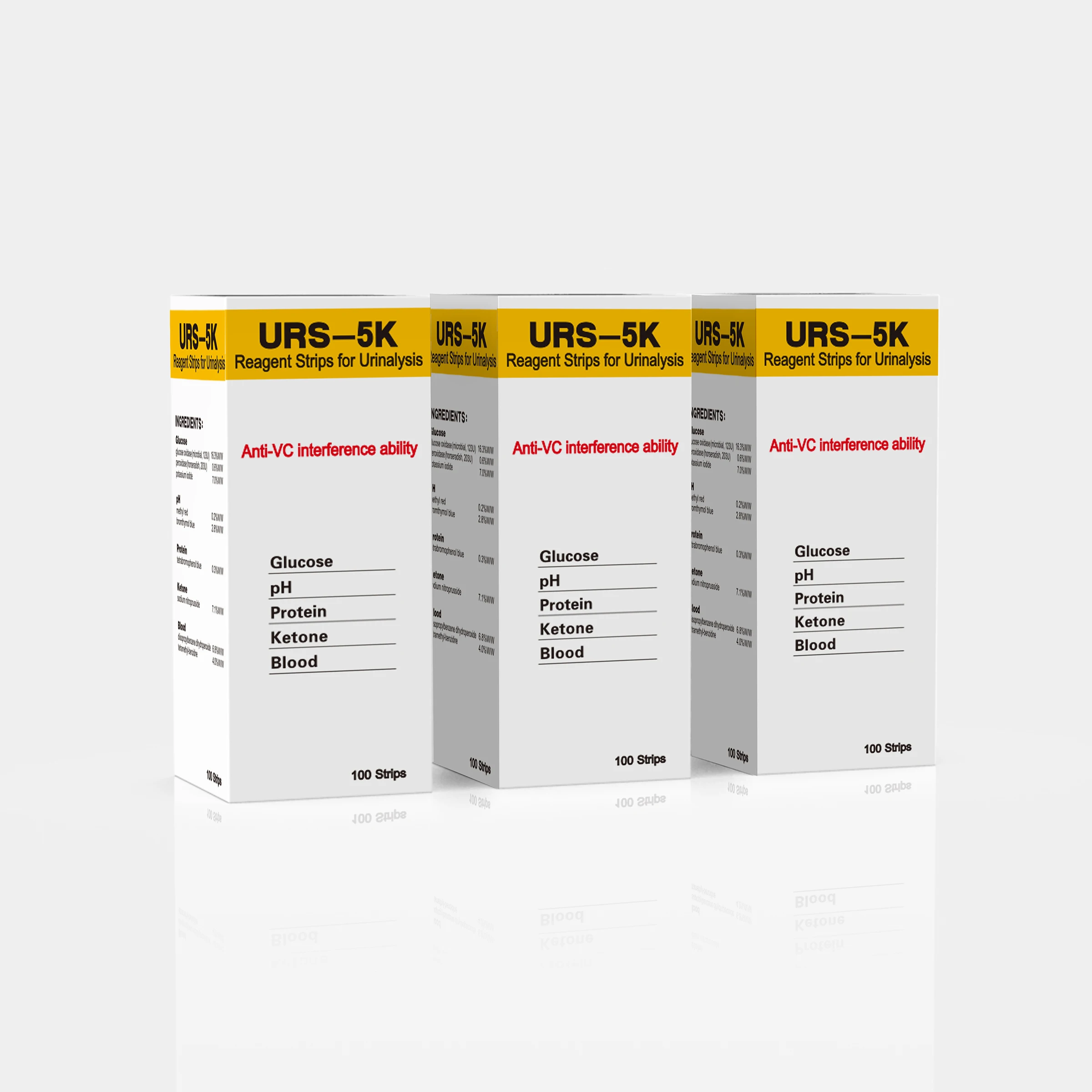 Hot Sale URS-5K Rapid Test Urine Strips 5 parameters Urine Test Kits