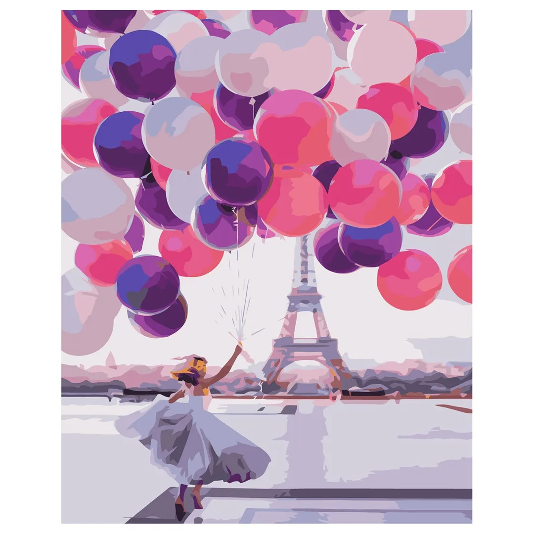 
DIY Paint by Numbers With Frame Adult And Kids Eco Friendly Acrylic Oil Painting By Numbers Framed Big 40x50cm Home Wall Decor 