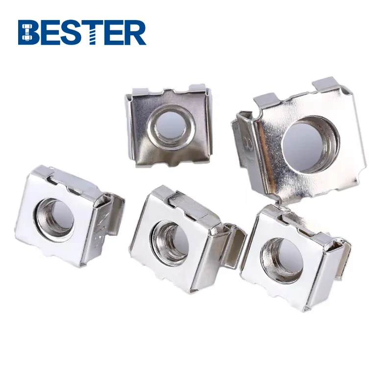 Server Rack Cabinets M6 M8 304 Aluminum Stainless Steel Spring square Lock square Floating Cage Nut for Mount Rack