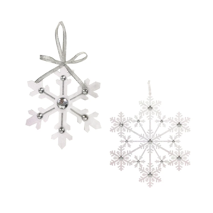 Персонализированные семья серебро снежинка украшения Дерево пользовательские рождественские украшения оптом