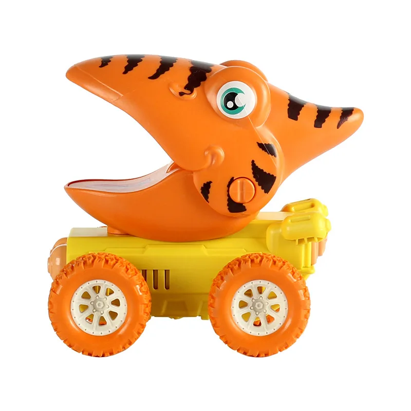 Amazon Hot Selling Plastic Small Toy Cars Dinosaur World Car Toy Pressure control Cartoon Dinosaur cars for kids